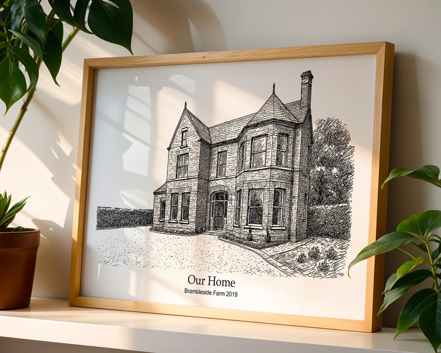 Personalised Hand Drawn Home Print