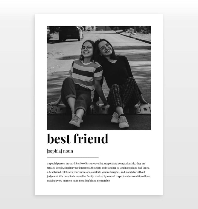 Personalised Friendship Definition Photo Print
