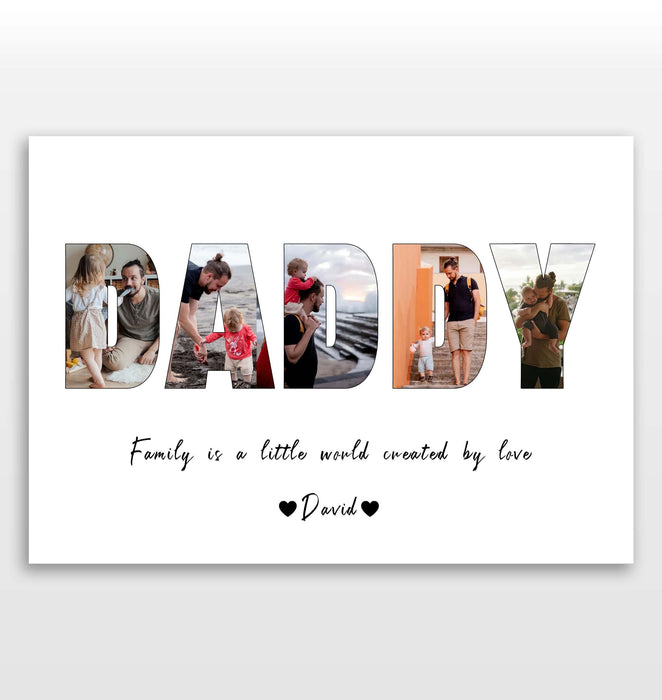 Personalised Daddy Image Collage Print