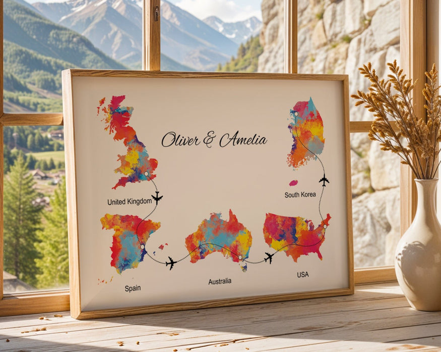 Personalised Five Location Print 2.0