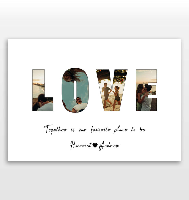 Personalised Love Image Collage Print