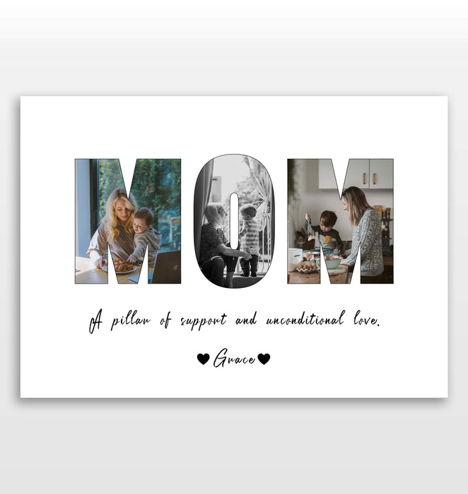 Personalised Mom Image Collage Print