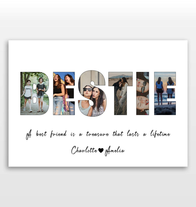 Personalised Bestie Image Collage Print