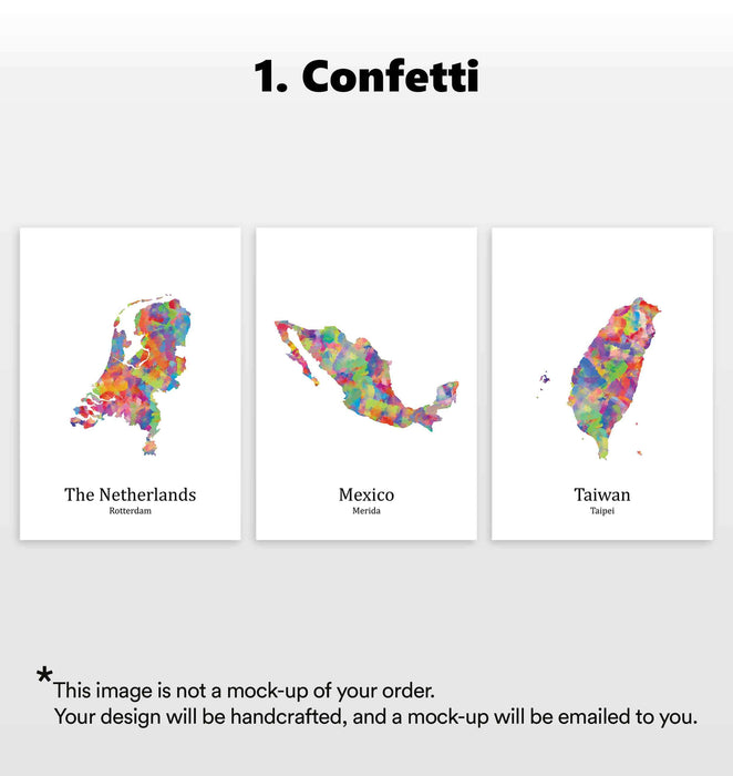 Personalised Three Location Prints 2.0