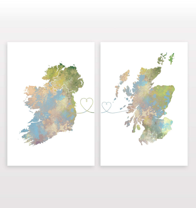 Ireland to Scotland - Set of 2 Prints