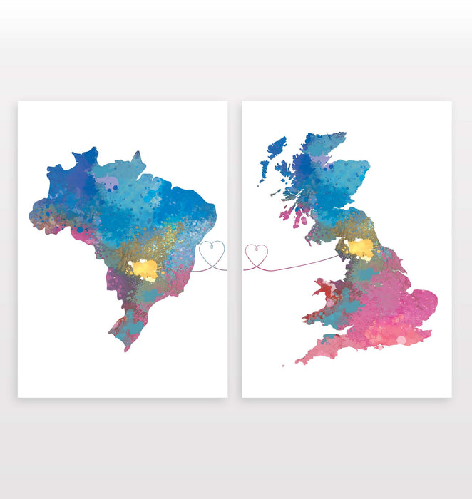 Brazil to Britain - Set of 2 Prints