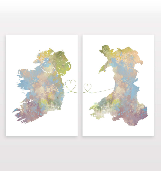 Ireland to Wales - Set of 2 Prints