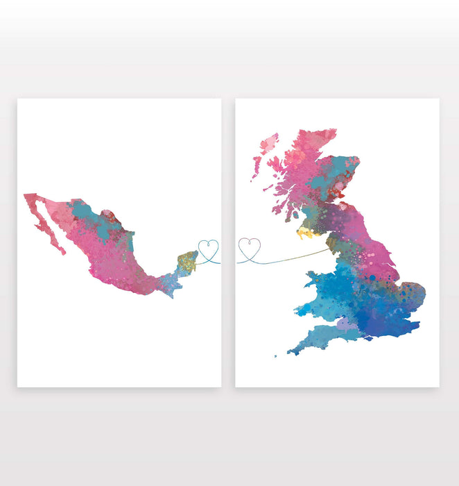 Mexico to Britain - Set of 2 Prints