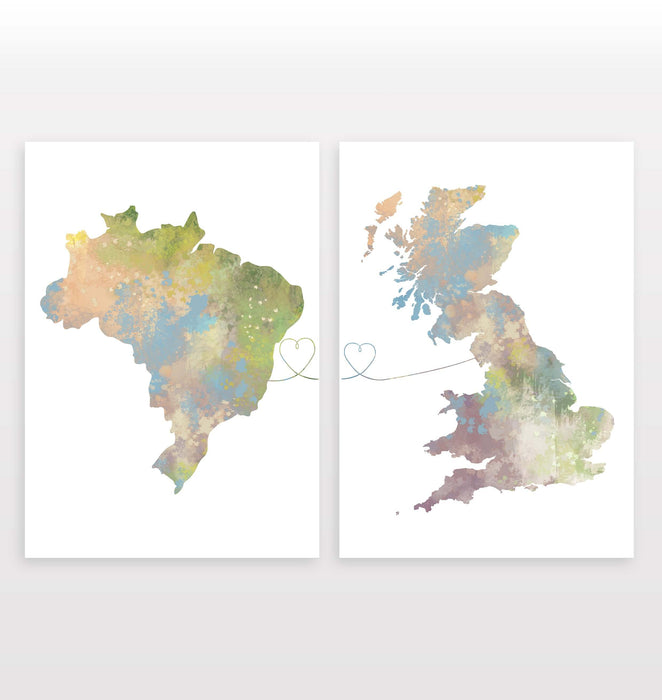 Brazil to Britain - Set of 2 Prints