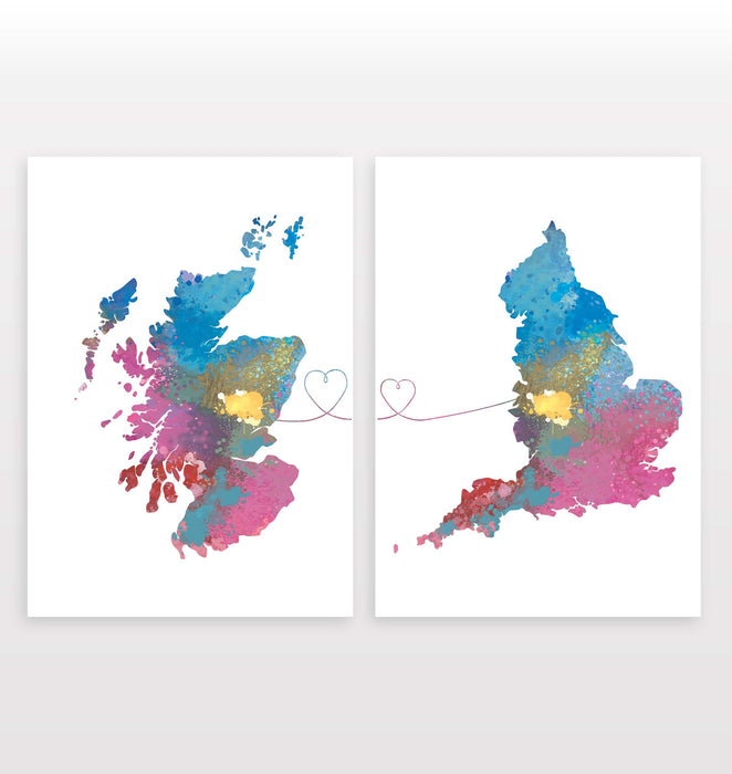 Scotland to England - Set of 2 Prints