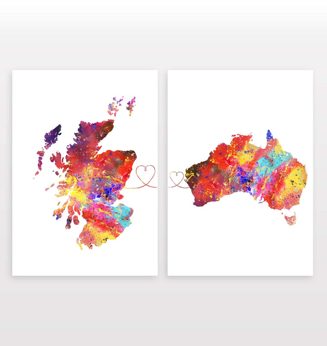 Scotland to Australia - Set of 2 Prints