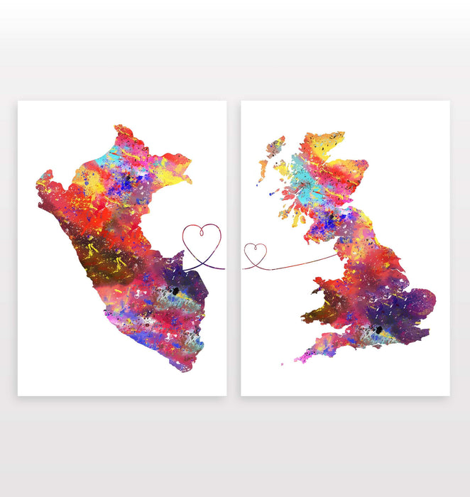 Peru to Britain - Set of 2 Prints