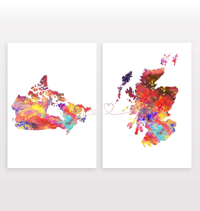 Canada to Scotland - Set of 2 Prints