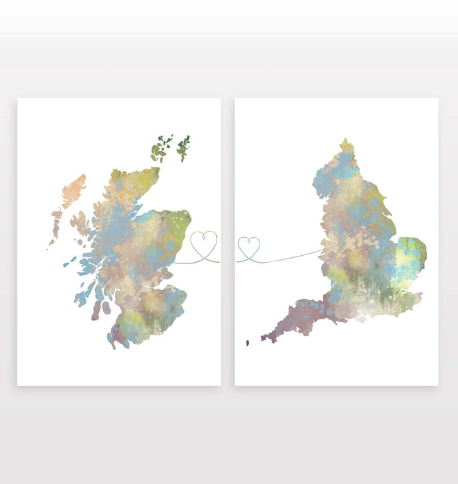 Scotland to England - Set of 2 Prints