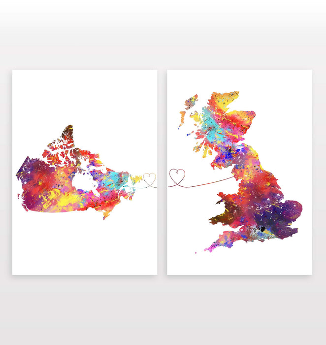 Canada to Britain - Set of 2 Prints