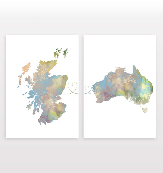 Scotland to Australia - Set of 2 Prints