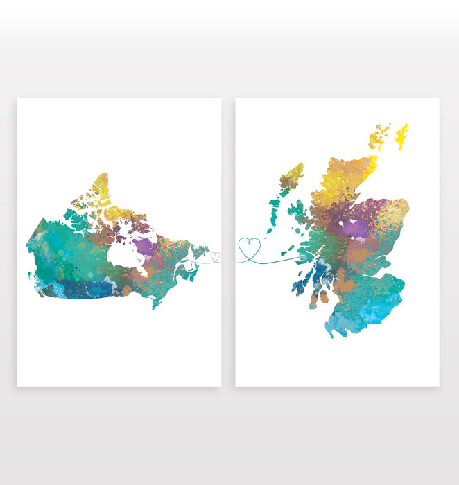 Canada to Scotland - Set of 2 Prints