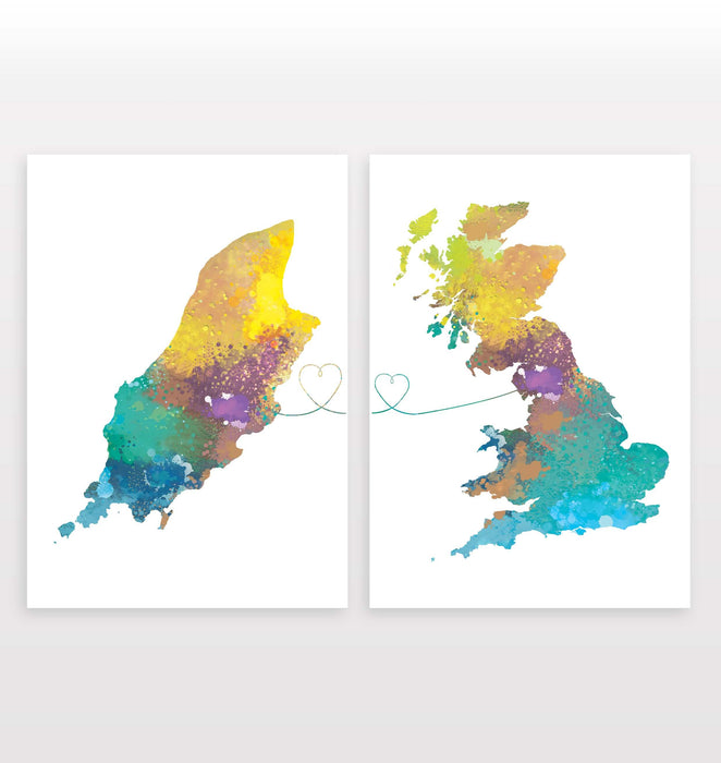 Isle of Man to UK - Set of 2 Prints