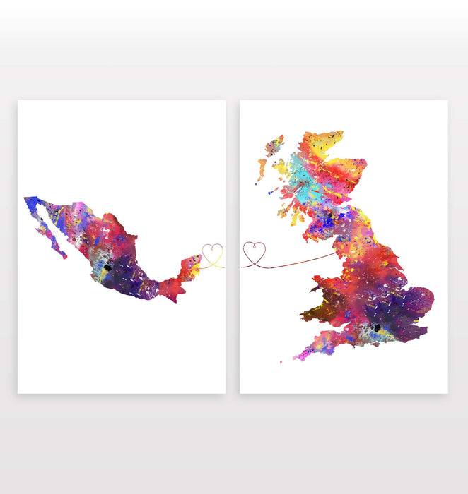 Mexico to Britain - Set of 2 Prints