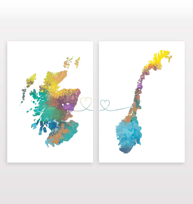 Scotland to Norway - Set of 2 Prints