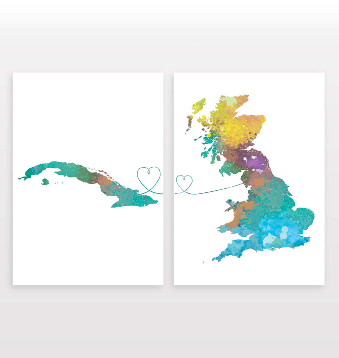 Cuba to Britain - Set of 2 Prints