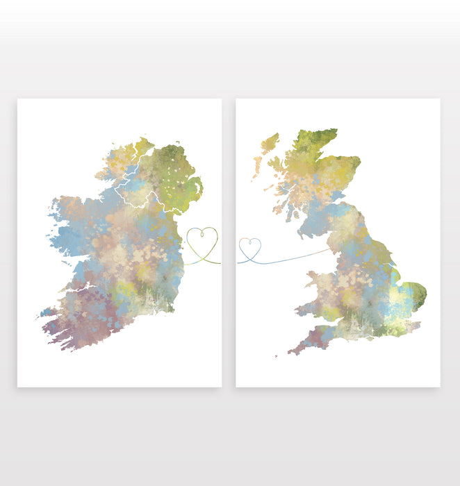 Ireland to Britain - Set of 2 Prints