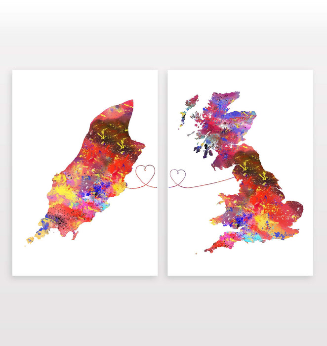 Isle of Man to UK - Set of 2 Prints