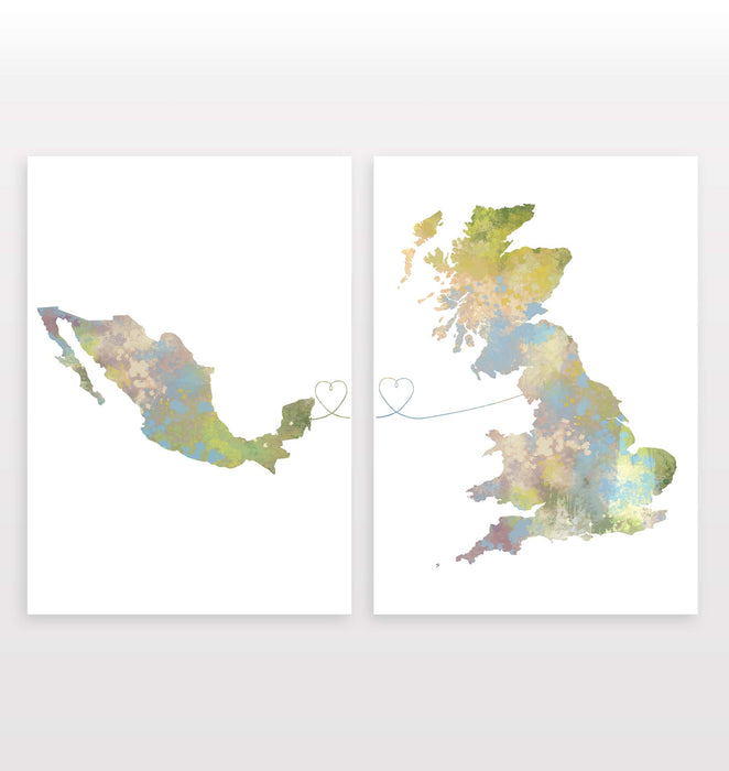 Mexico to Britain - Set of 2 Prints