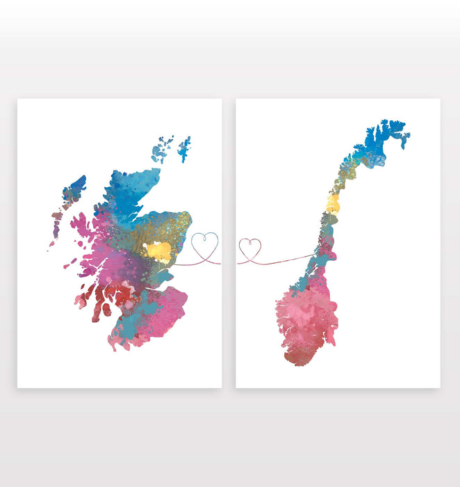 Scotland to Norway - Set of 2 Prints