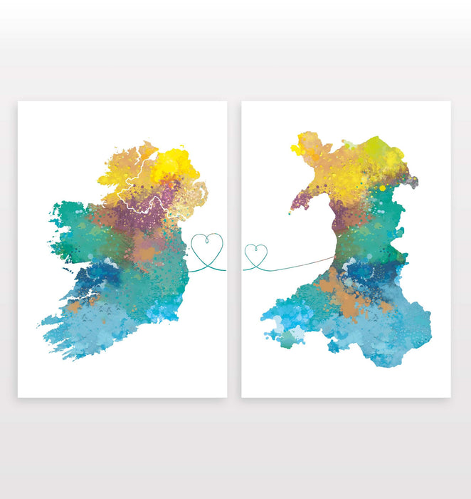 Ireland to Wales - Set of 2 Prints