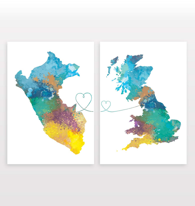 Peru to Britain - Set of 2 Prints