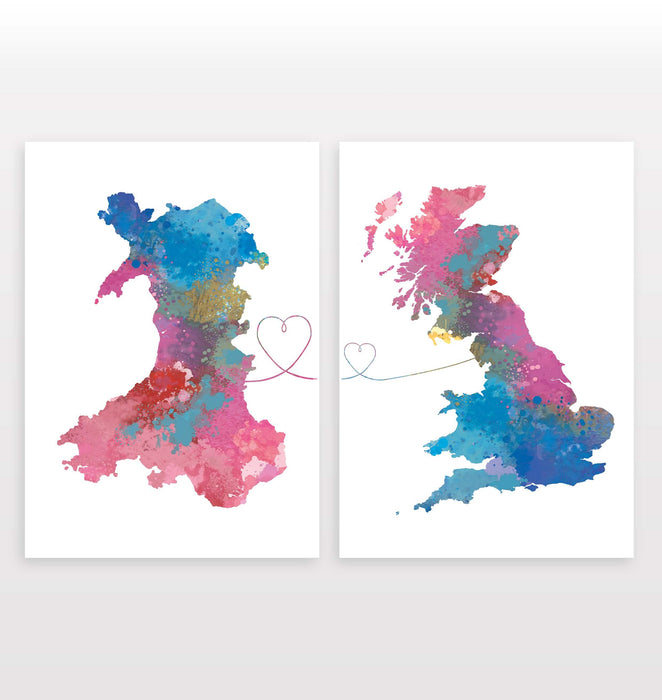 USA to Britain - Set of 2 Prints