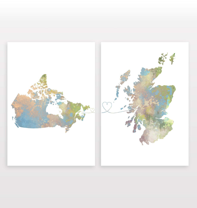 Canada to Scotland - Set of 2 Prints