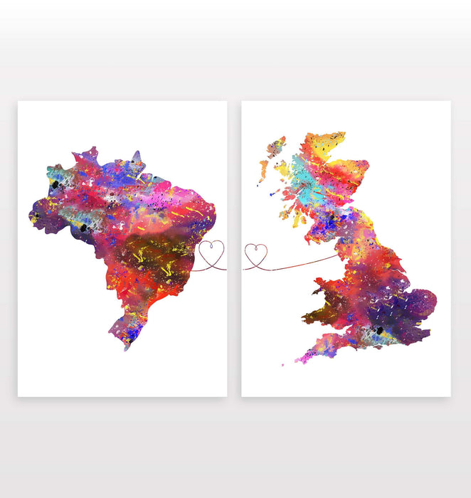 Brazil to Britain - Set of 2 Prints