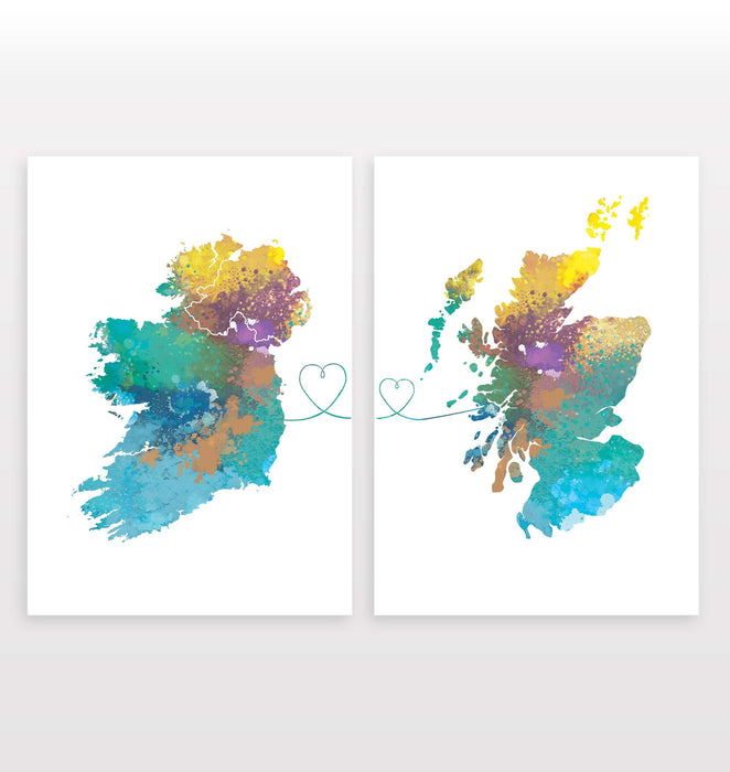 Ireland to Scotland - Set of 2 Prints