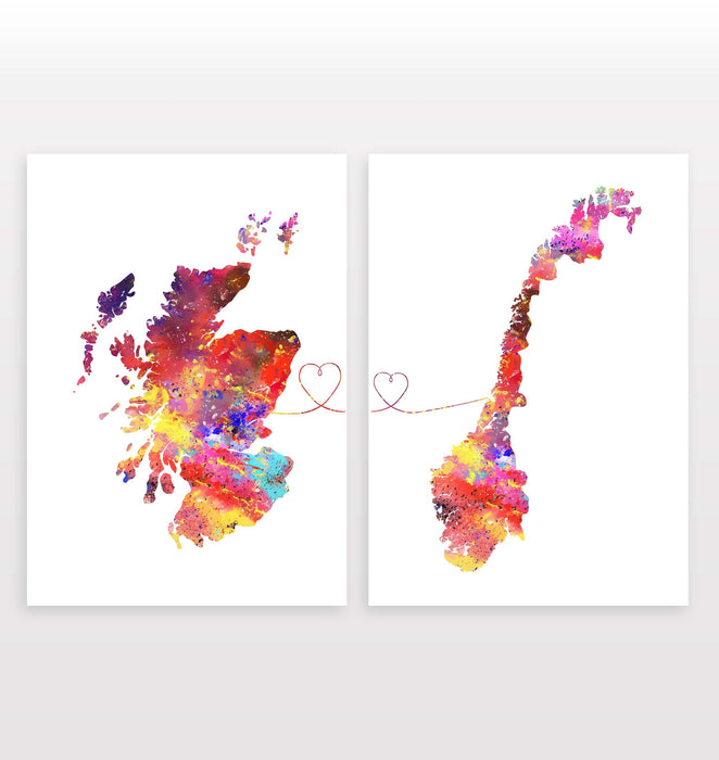 Scotland to Norway - Set of 2 Prints