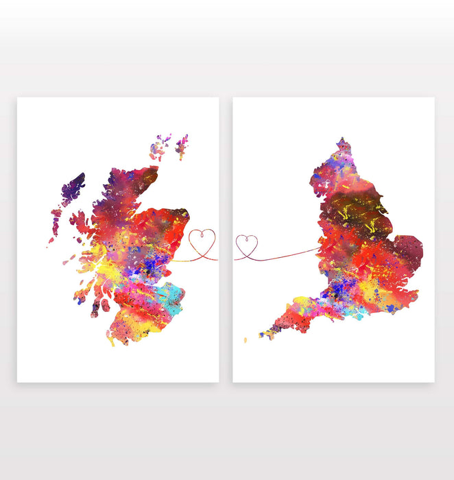 Scotland to England - Set of 2 Prints