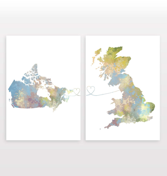 Canada to Britain - Set of 2 Prints