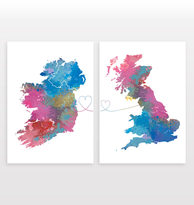 Ireland to Britain - Set of 2 Prints