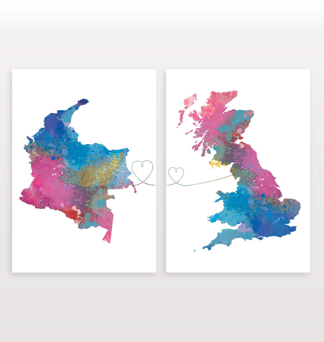 Colombia to Britain - Set of 2 Prints