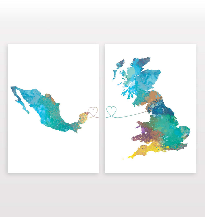 Mexico to Britain - Set of 2 Prints