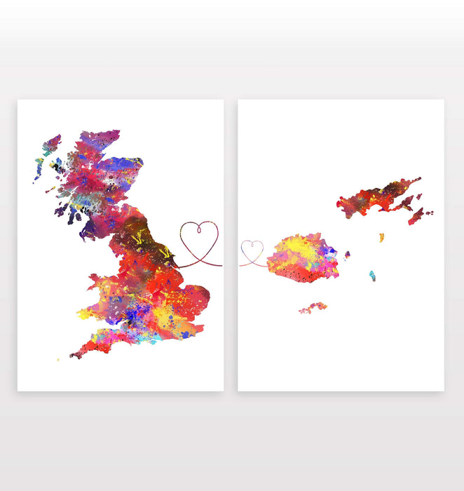 Britain to Fiji - Set of 2 Prints