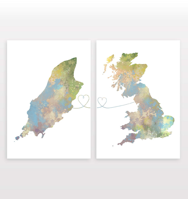 Isle of Man to UK - Set of 2 Prints