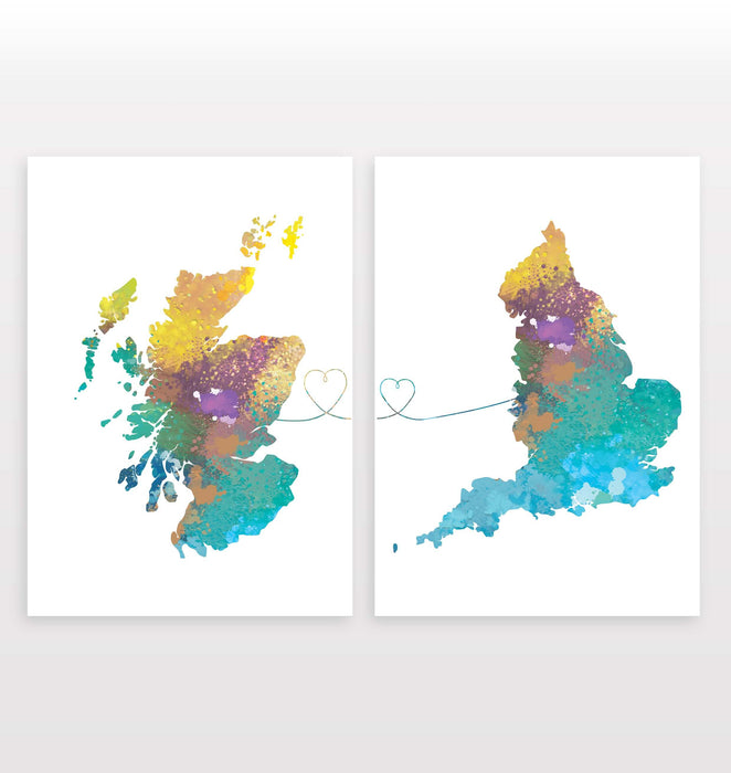 Scotland to England - Set of 2 Prints