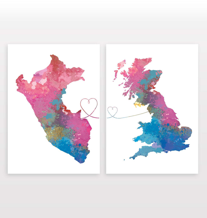 Peru to Britain - Set of 2 Prints