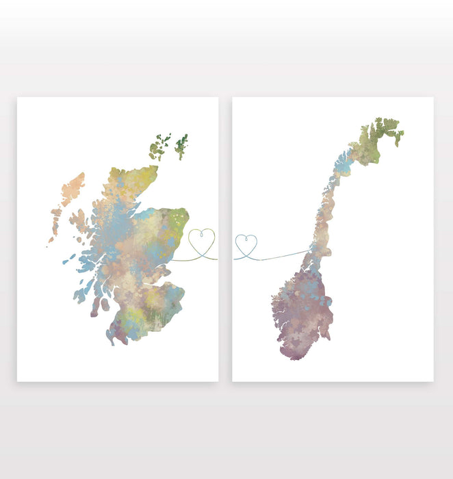 Scotland to Norway - Set of 2 Prints