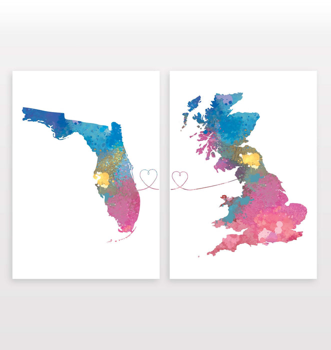 Florida to Britain - Set of 2 Prints