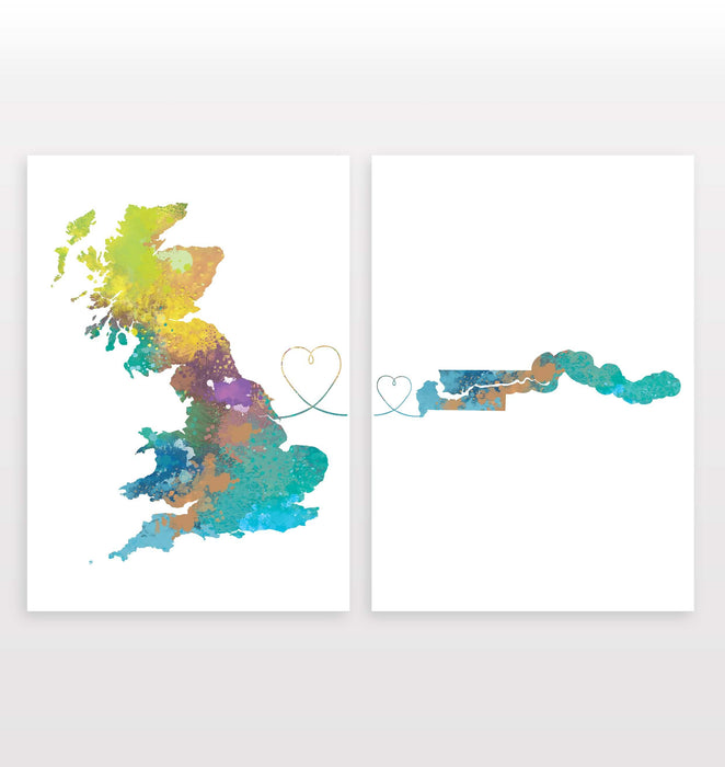 Britain to The Gambia - Set of 2 Prints