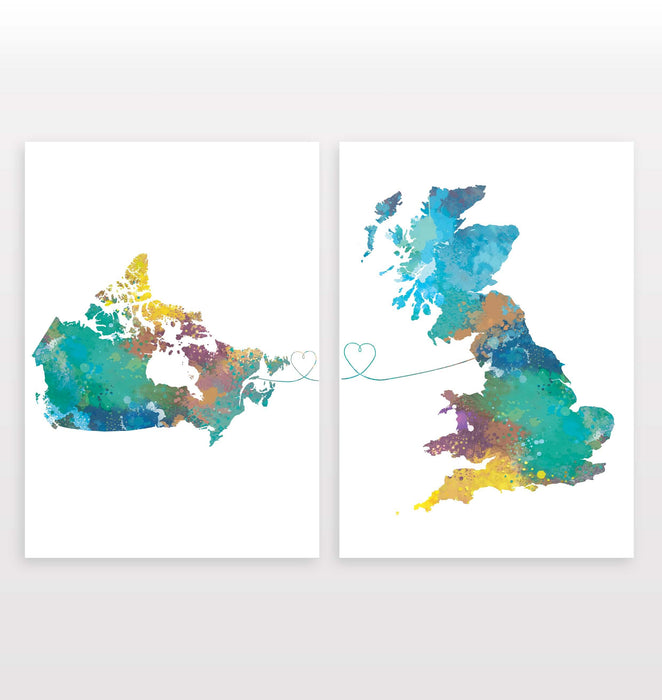 Canada to Britain - Set of 2 Prints