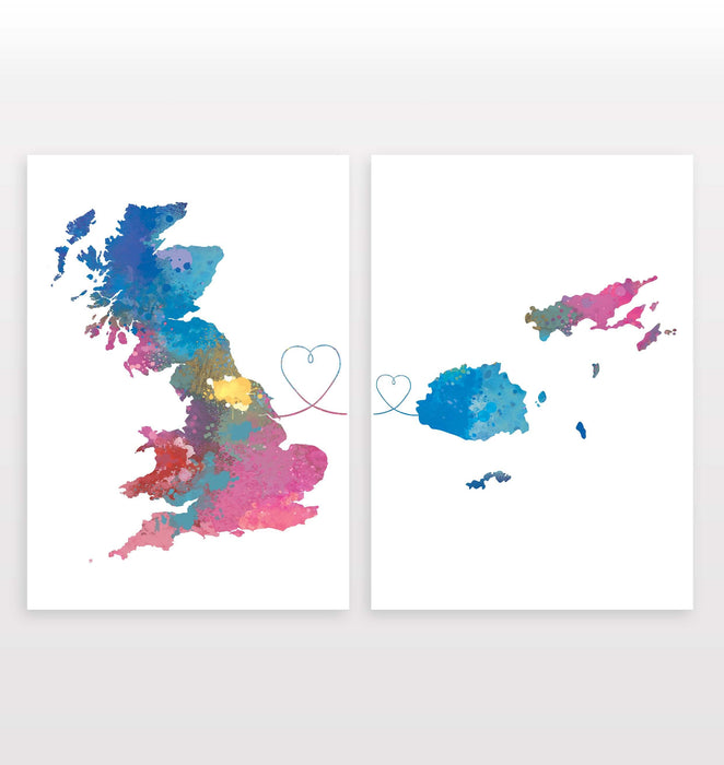 Britain to Fiji - Set of 2 Prints